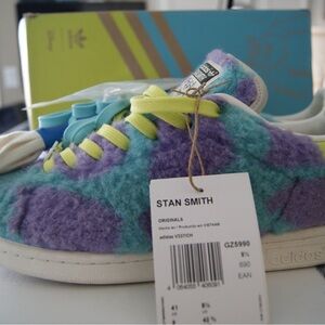 Adidas Stan Smith monster inc Fuzzy Purple and Blue Sneakers